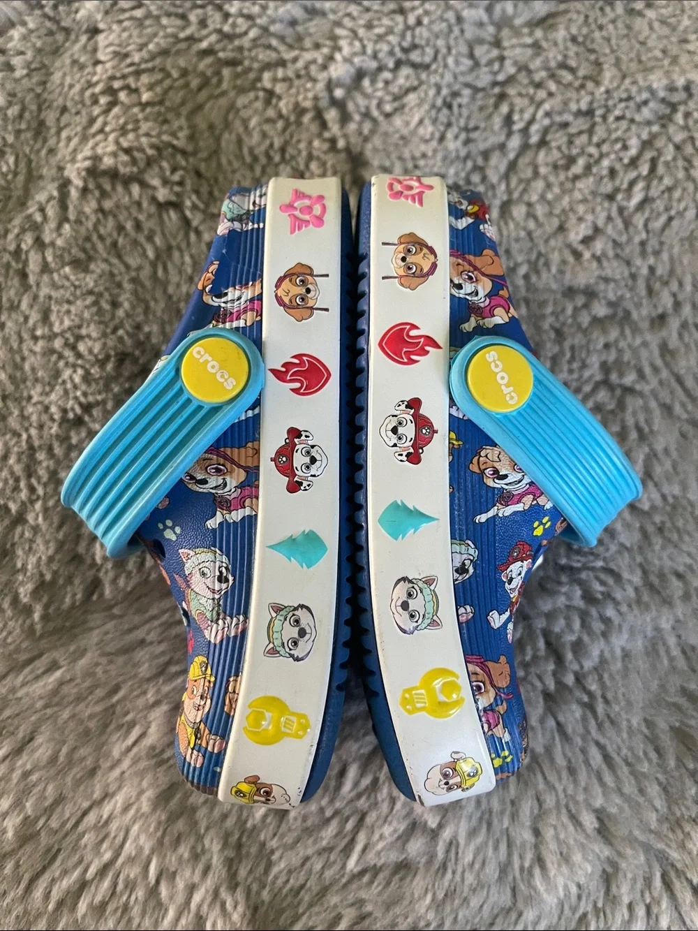 Crocs Paw Patrol Blue Character Slip-On Clogs with Heel Strap